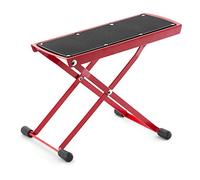 TIGER GST35-RD Tabouret pour guitare, repose-pieds pliable et réglable en hauteur pour guitare classique, acoustique et électrique - Rouge