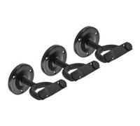 TIGER support mural à guitare avec sangles de sécurité optionnelles (paquet de 3)