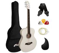 Tiger Guitare acoustique, Bois de tilleul, Blanc, Taille Réelle