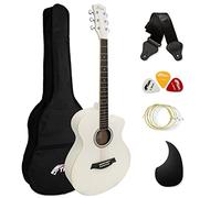 TIGER Guitare acoustique Découpe Blanc
