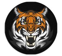 Tiger Head 1000 Pièces Puzzles Convient Aux Adultes Aux Enfants Dope Puzzle Rond Décompression Et Cadeau des Cadeaux De Voyage De l'art De La Décoration Moderne 1000pcs (67.5x67.5cm)