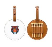 Tiger Head Sac de rangement pour tees de golf Marron - Facile à transporter et plus efficace pour jouer au golf