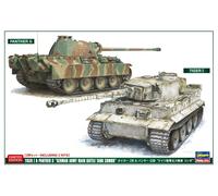Tiger I & Panther G 2 Kits en Boîte 1:72 Plastique Model Kit Hasegawa