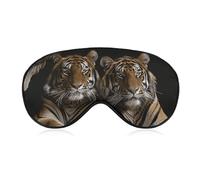 Tiger in Cave Masque de sommeil pour homme et femme avec sangle réglable - Doux et respirant - Occultant - Antidérapant - Essentiels de voyage