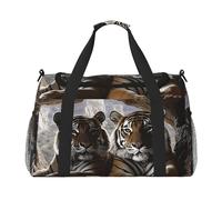 Tiger in Cave - Sac de voyage compact résistant à l'eau pour le sport, la gym et le week-end pour homme et femme