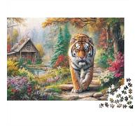 Tiger in Forest Jigsaw Puzzle 1000 Pièces Éducation Forest Deer Jeu Défi Jouet Cadeaux Puzzles for Adults and Kids Age 14 Years Up Défi & Brainteasing Puzzles Beautiful Decoration Puzzle