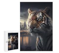 Tiger in The Big City : Cadeau D’Anniversaire De Couple, 1000 PCS Jeu D’Assemblage en Bois - pour Les Passionnés Qui Aiment Les Détails