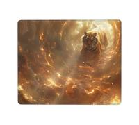 Tiger in The Fire Tapis de souris durable et respectueux de l'environnement pour jeux et bureau Design antidérapant pour un confort et une précision améliorés