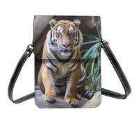 Tiger In The Zoo Petit sac à bandoulière pour femme en cuir PU avec bandoulière