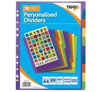 Tiger Intercalaires personnalisé A4 10 supplémentaire Extra Large X 1 Lot