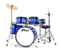 Tiger JDS14-BL Kit de Batterie Junior 5 Pièces pour Enfants - Bleu