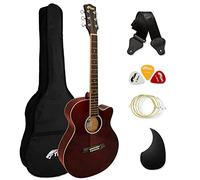 TIGER Kit guitare acoustique coupé Corps standard Full Rouge