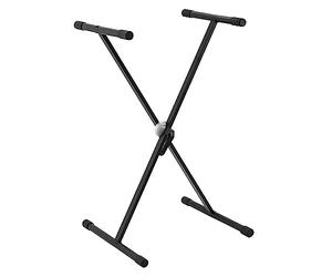 Tiger KYS7-BK Support de Clavier Entièrement Réglable, Cadre en X Simple | Mécanisme de blocage cranté, convient au jeu debout ou assis sur piano numérique