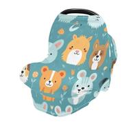 Tiger Lion - Couverture d'allaitement - Housse de siège de voiture pour bébés - Extensible, douce et respirante - Multi-usage - Cadeau pour garçons et filles