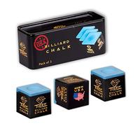 Tiger Lot de 3 craies de Billard Bleu