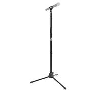 Tiger MCA21-BK Support de Microphone Droit - Noir | Avec Base Trépied et Hauteur Réglable