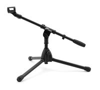 TIGER MCA49-BK Support de microphone de sol et de bureau à faible niveau - Support pour micro de batterie basse et de cabine de guitare