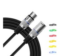 Tiger MIC4-03 Câble Microphone - XLR Mâle vers XLR Femelle - 3 mètres | avec Anneaux de Couleur Interchangeables