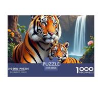 Tiger Mother and Cub_1 Matériau Durable Pièces Faciles À Assembler, Parfaites pour Se Détendre Et Profiter De Moments Calmes 38x26cm/1000pcs