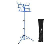 Tiger MUS56-BL Pupitre à Musique Facile à Plier et Portable - Bleu | Comprend un Sac