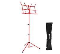 Tiger MUS56-RD Pupitre d'orchestre pliable avec Housse - Rouge