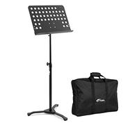 Tiger MUS7-PRO-BG Pupitre à Musique d'Orchestre Professionnel - Noir | Comprend un Sac