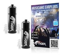 TIGER Musicians Bouchons d'oreille filtrants - Protection auditive SNR 26dB - Lot de 2