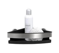 Tiger Noon, Etagère de Douche d'angle pour Douche, Salle de Bain, sans Perçage, Fixation par Collage Tigerfix ou Vissage, Acier Inoxydable brossé, 22 x 8 x 22 cm