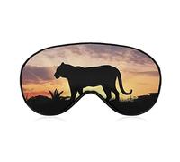 Tiger on Hill at Sunset Savanna Sleep Eye Mask Soft Sleep Cover Blindfold Sleeping Mask Cover for Sleep Travel