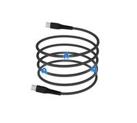 TIGER POWER - câble USB-C vers USB-C - aimanté - 1,5m - noir