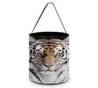 Tiger Printing Panier à bonbons Halloween ou friandises Seau cadeau pour fête d'Halloween ou fournitures quotidiennes, style, taille unique