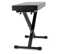 TIGER PST7-BK Banc de clavier, tabouret de piano - 4 sièges réglables en hauteur et repliables en X-Frame, Noir