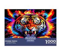 Tiger Puzzle 1000 Pièces Pour Adultes Et Enfants Animal Jeu De Création Et Logique Pour Enfants 1000 Pieces Décoration De La Maison - Décoration Murale Cadeaux Cadeau Pour Femme, Homme, Couple Et Amie