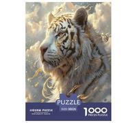 Tiger Puzzles 1000 Pieces Cadeau Unique Jeu Éducatif Challenge Toy À De Qualité Supérieure Peinture Art pour Adultes Et Enfants À Partir De 12 Ans 38x26cm/1000pcs