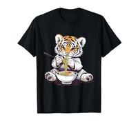 Tiger Ramen Karaté Animal Art Nouilles Japonaises Kawaii Anime T-Shirt