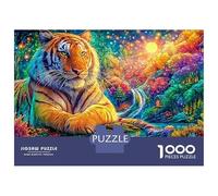 Tiger Rests par A Magical Stream Puzzle De 1000 Pièces Le Roi forêt Carton Recyclé, Excellent Cadeau pour Toutes Les Âges 70x50cm/1000pcs