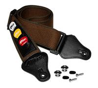TIGER Sangle Guitare Marron Pack avec Accessoires