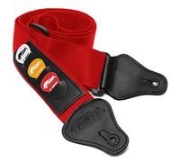 Tiger Sangle pour Guitare, Rouge, Taille unique