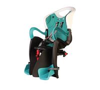 Tiger - Siège arrière pour vélo - Pour les enfants jusqu'à 22 kg, de 3 à 8 ans - Fixation au porte-bagages - Turquoise blanc