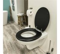Tiger Abattant WC, Leather-look, MDF, Noir