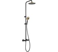 Tiger Splash Akcent Rainfall ensemble de douche mural avec thermostat noir 1715145646