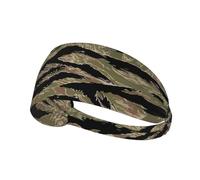 Tiger Stripe Camo Bandeau d'exercice élastique - Couverture de sport anti-transpiration pour femme