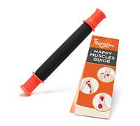 Tiger Tail Rouleau portatif de bâton de massage de 11 pouces, tenu dans la main, rouleau de mousse de tissu profond pour les jambes, le Roadster 11, fabriqué aux États-Unis, noir orange