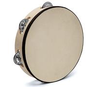 TIGER TAM91-08-BK Tambourin à une Rangée - 8 Pouces 20cm - Bois avec Peau Brute