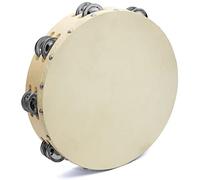 Tiger TAM98-10 Tambourin en Bois 10" à Double Rangée - Naturel
