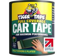 Tiger Tape® Ruban adhésif de plaque d'immatriculation fabriqué au Royaume-Uni pour 4 voitures (8 plaques) de qualité automobile | Parfait pour les garages, les ateliers, les concessionnaires, les