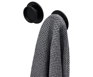 Tiger Tess, Crochet Porte-Serviette, Noir (2 pièces), 19x53x53mm