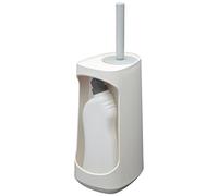 Tiger Tess, Porte-Brosse WC avec capacité de Rangement autoportante avec Brosse Flexible Swoop®, Blanc/Gris Clair, 187x145x454mm