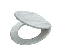 Tiger Titan, Abattant WC, Comfort Feel, Siège en MDF avec Revêtement Caoutchouté, Fermeture Douce, Charnières en Acier Inoxydable, Dimensions 44 x 37 x 4 cm, Gris