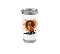 Tiger Total Solar Eclipse Alpha Lunar Mountain Homme Femme Gobelet isotherme en acier inoxydable double paroi